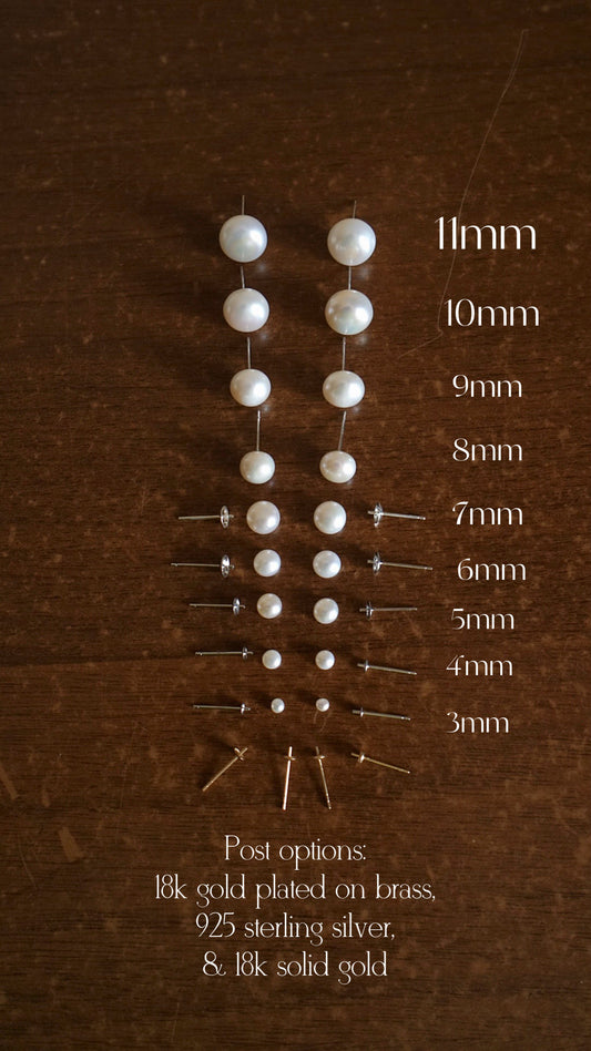 Orecchini Perla Essenziali 3-11mm