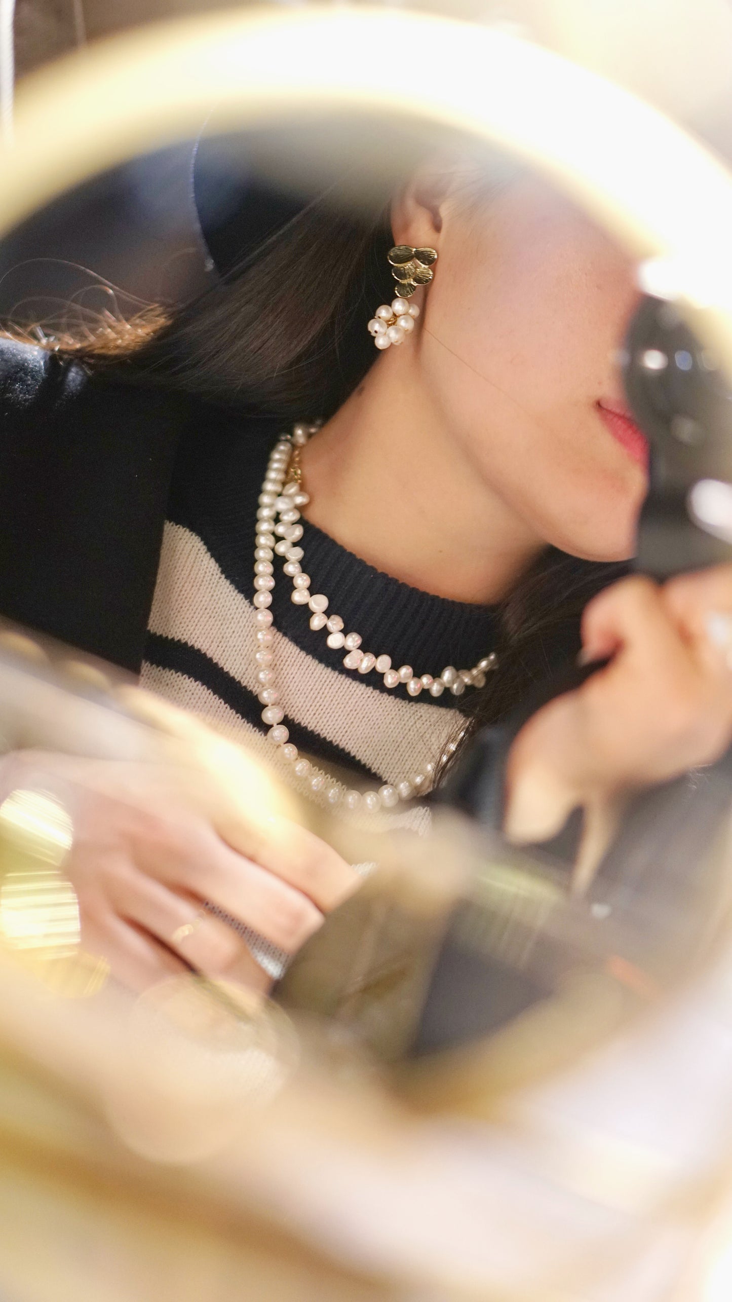 Olive branch Baroque Pearl Necklace
