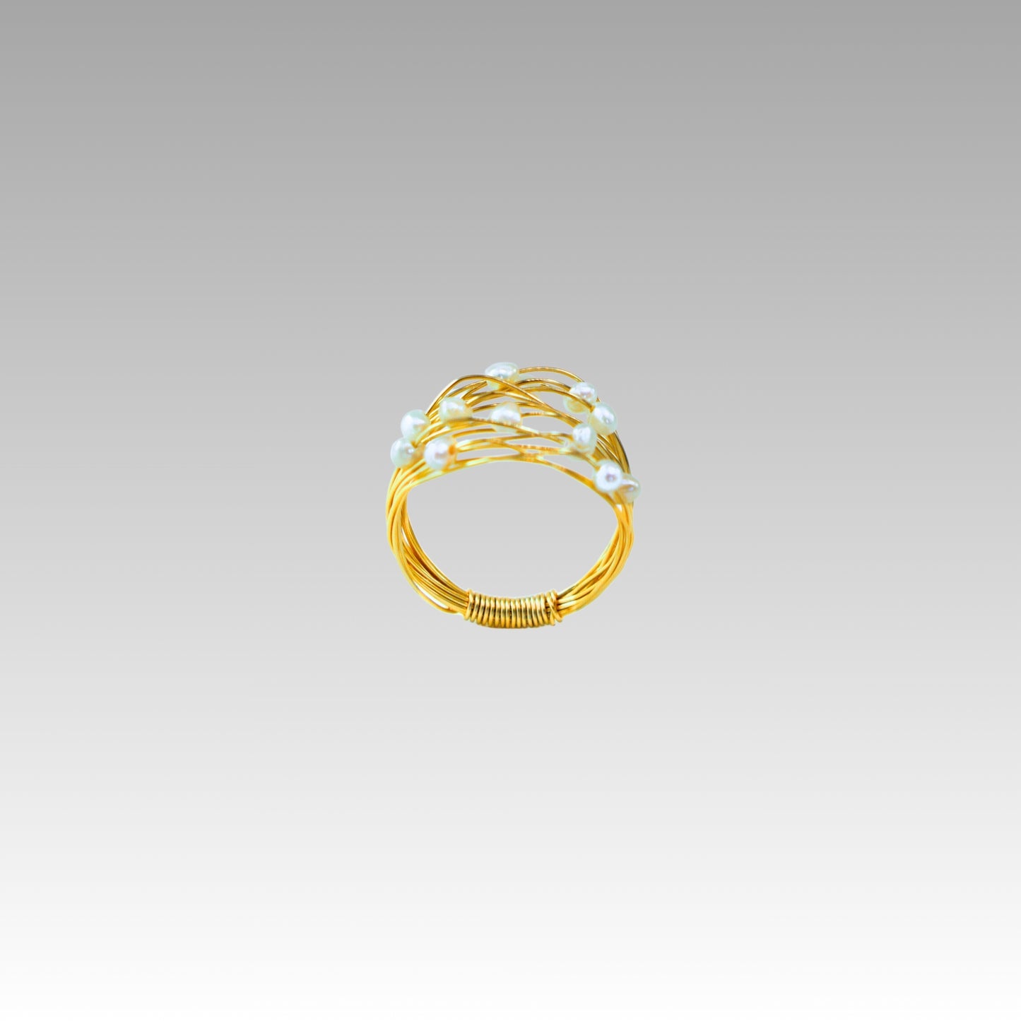 Lotus Mini Pearl Ring
