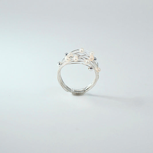 Anello Lotus Mini Perle