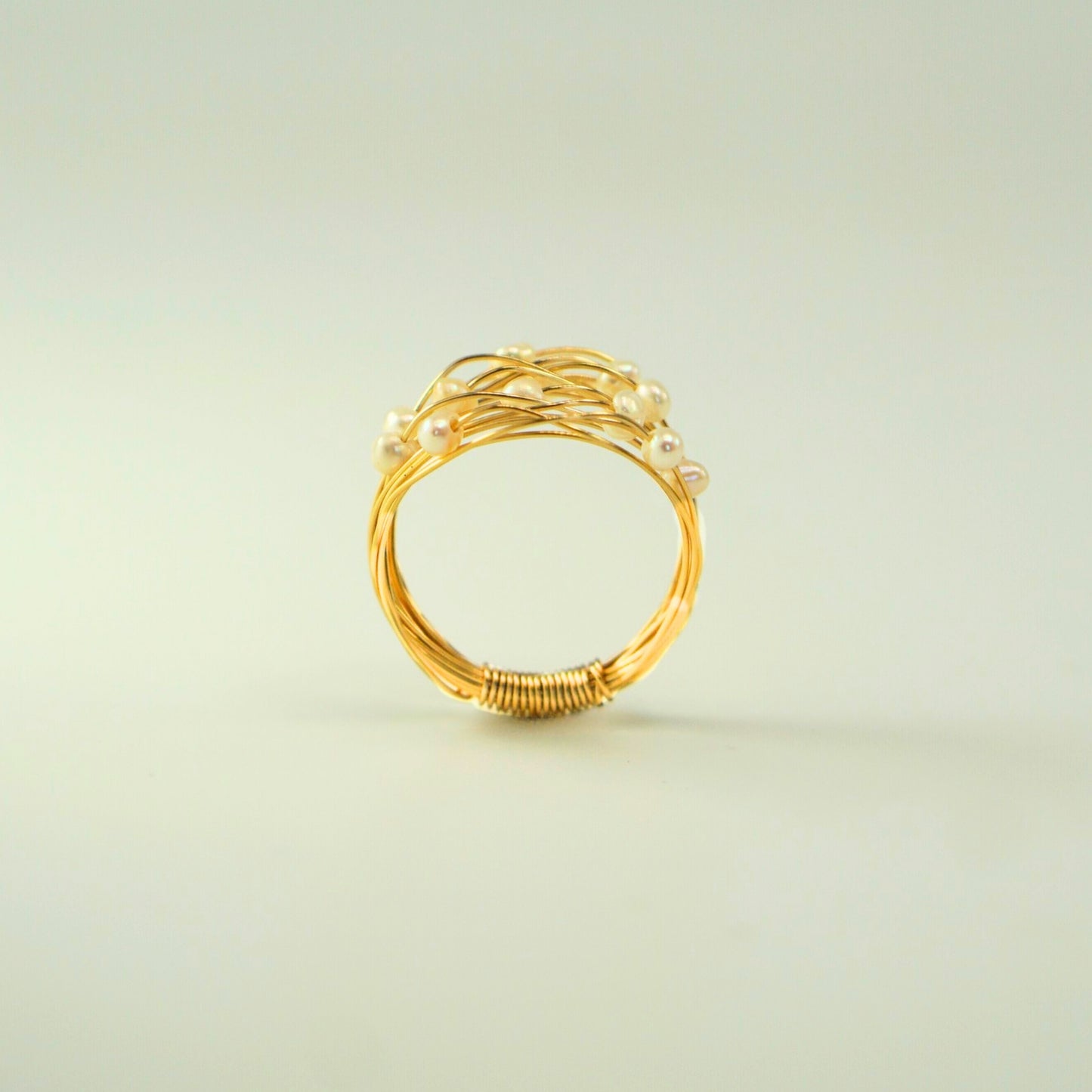 Lotus Mini Pearl Ring