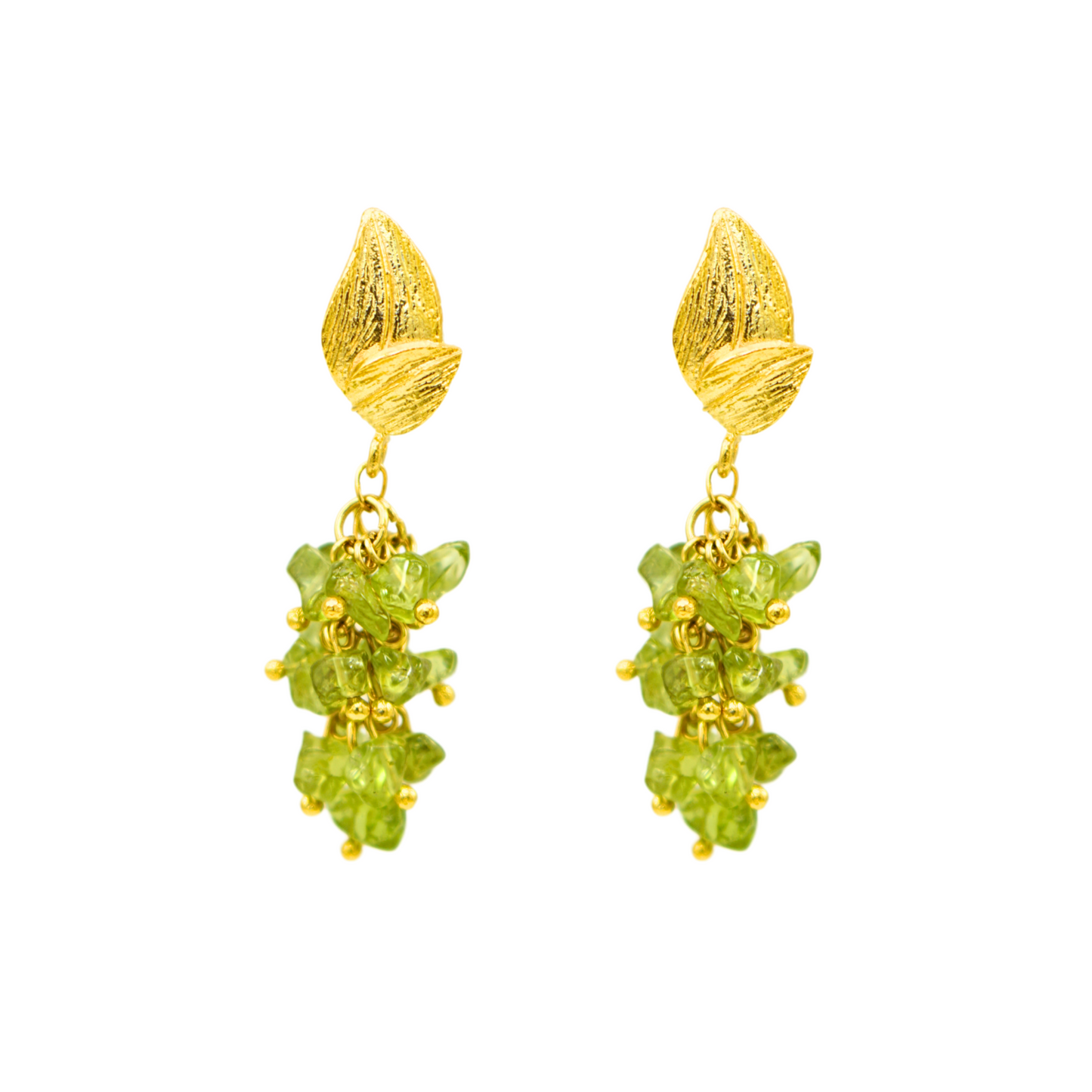 Cluster of Mediterranean Peridot Earrings