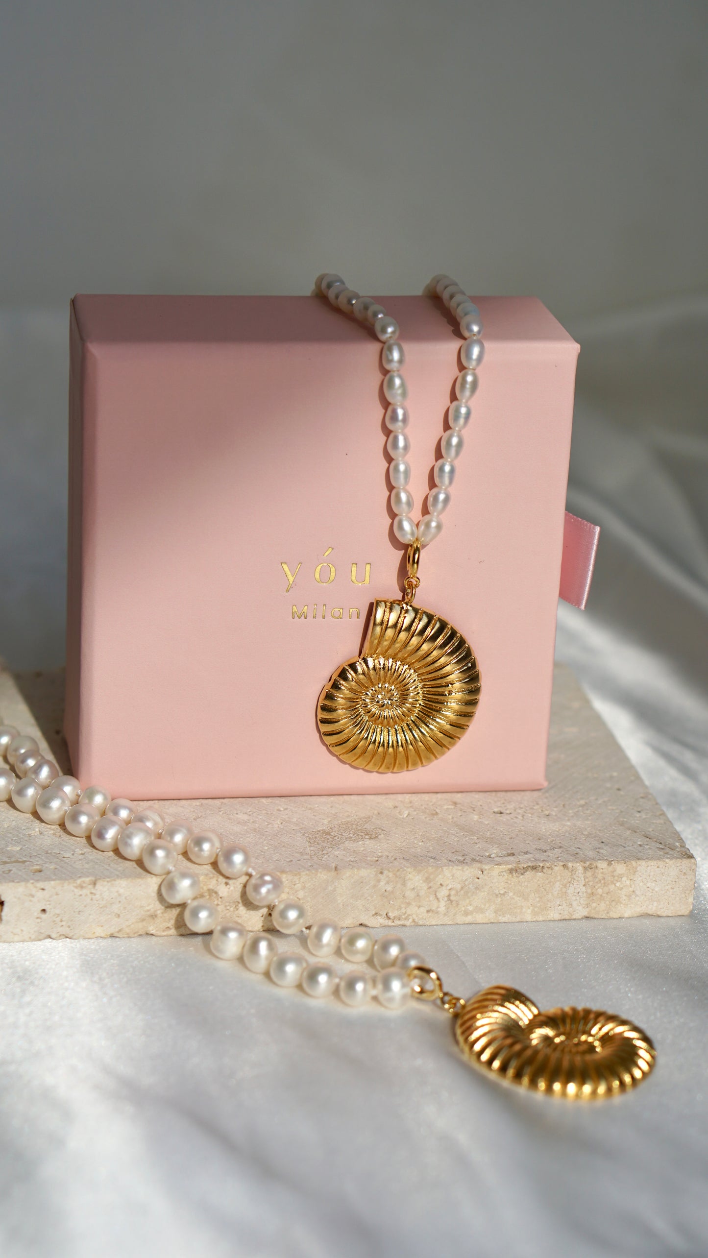 Golden Seashell Pendant