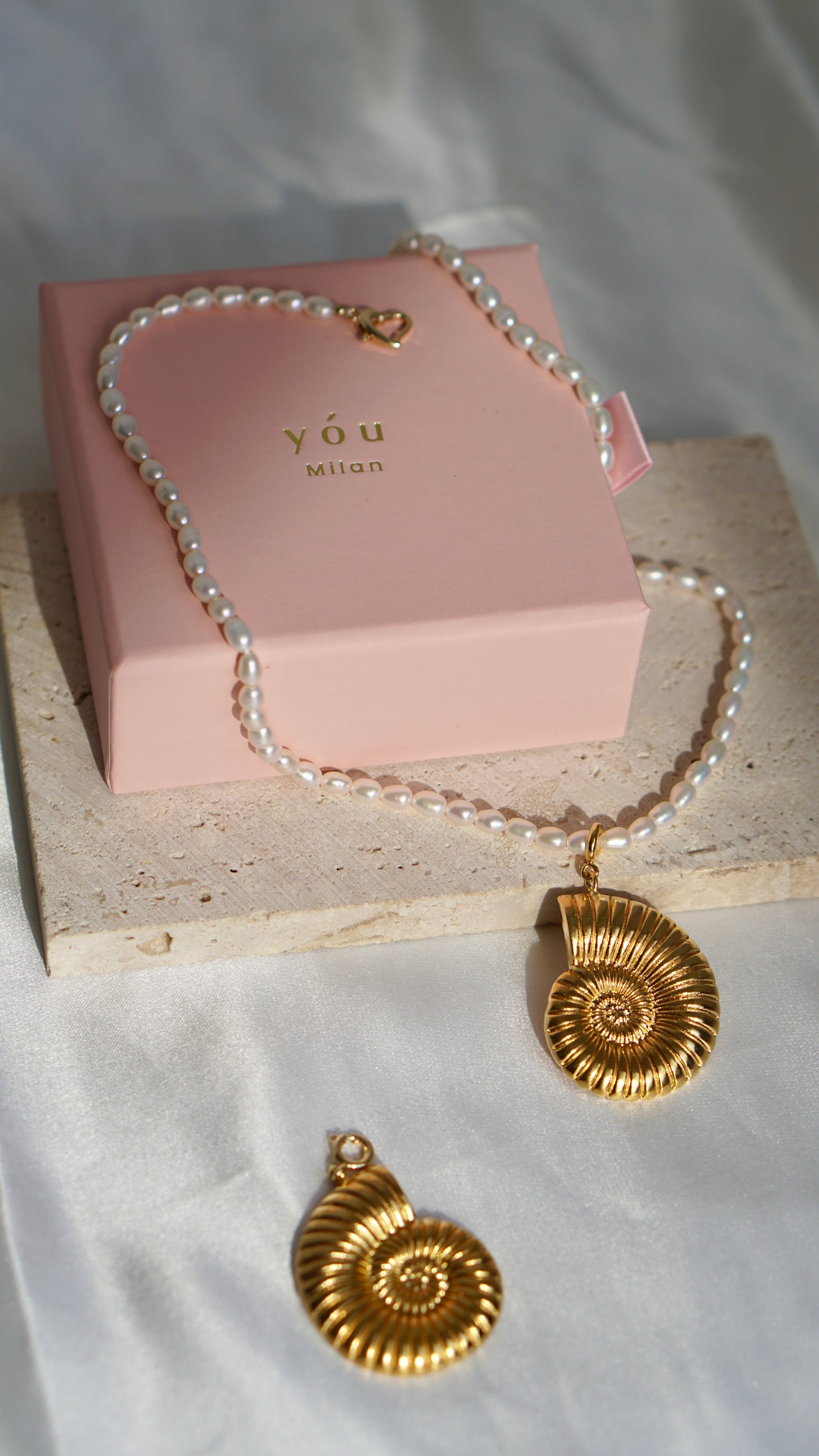 Golden Seashell Pendant