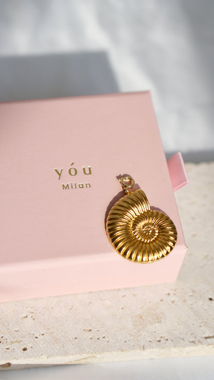 Golden Seashell Pendant