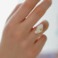 Petal and Drop Pearl Ring